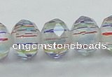 CLG52 13 inches 9*12mm faceted rondelle handmade lampwork beads