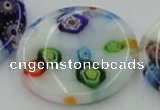 CLG520 16 inches 25mm flat round lampwork glass beads wholesale