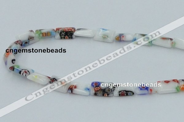 CLG521 16 inches 10*14mm rectangle lampwork glass beads wholesale