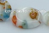 CLG526 16 inches 13*18mm oval lampwork glass beads wholesale