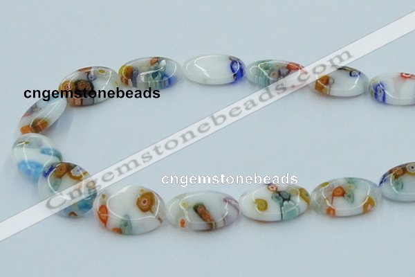 CLG526 16 inches 13*18mm oval lampwork glass beads wholesale