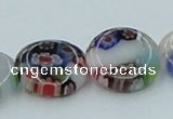 CLG527 16 inches 12mm flat round lampwork glass beads wholesale