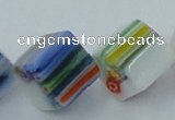 CLG530 16 inches 10*10mm cube lampwork glass beads wholesale