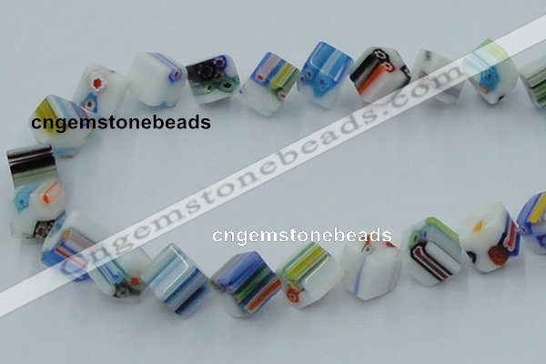 CLG530 16 inches 10*10mm cube lampwork glass beads wholesale