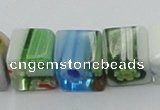 CLG532 16 inches 8*8mm cube lampwork glass beads wholesale