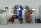 CLG533 16 inches 10*10mm cube lampwork glass beads wholesale