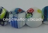 CLG534 16 inches 10*10mm faceted cube lampwork glass beads