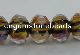 CLG54 13 inches 9*12mm faceted rondelle handmade lampwork beads