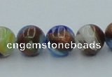 CLG540 16 inches 8mm round goldstone & lampwork glass beads