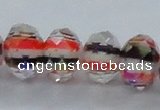 CLG55 13 inches 9*12mm faceted rondelle handmade lampwork beads