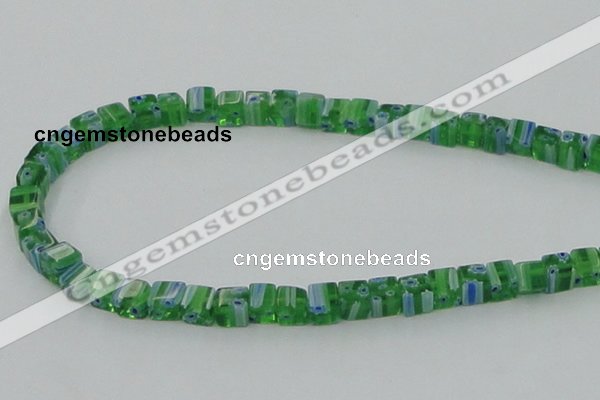 CLG561 16 inches 6*6mm cube lampwork glass beads wholesale