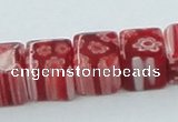 CLG564 16 inches 8*8mm cube lampwork glass beads wholesale