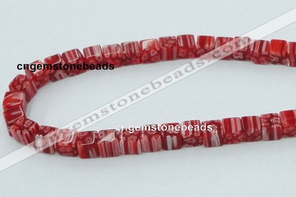 CLG564 16 inches 8*8mm cube lampwork glass beads wholesale