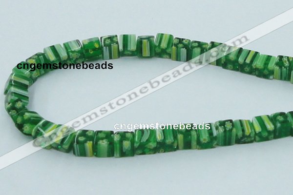 CLG565 16 inches 8*8mm cube lampwork glass beads wholesale