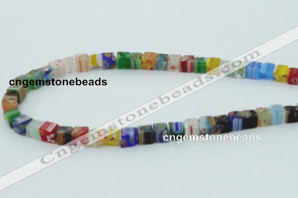 CLG566 16 inches 6*6mm cube lampwork glass beads wholesale