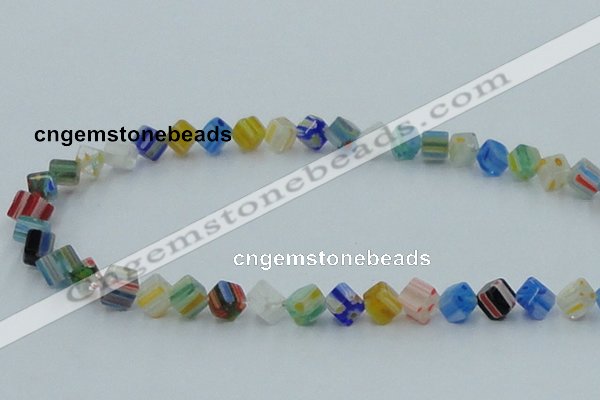 CLG568 16 inches 6*6mm cube lampwork glass beads wholesale