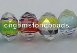 CLG57 13 inches 9*12mm faceted rondelle handmade lampwork beads