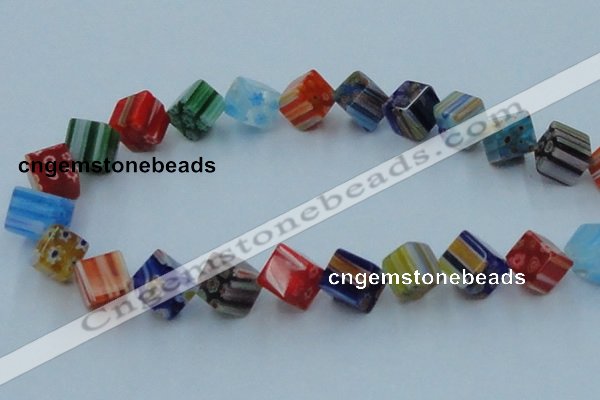 CLG570 16 inches 10*10mm cube lampwork glass beads wholesale