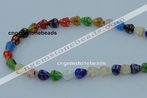 CLG572 16 inches 8*11mm teardrop lampwork glass beads wholesale