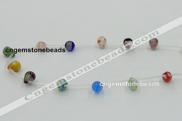 CLG573 16 inches 8*10mm teardrop lampwork glass beads wholesale