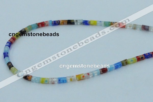 CLG575 16 inches 4*6mm cylinder lampwork glass beads wholesale