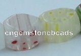 CLG579 16 inches 12*15mm faceted cuboid lampwork glass beads