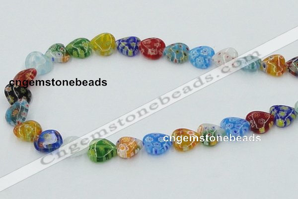 CLG580 16 inches 12*12mm heart lampwork glass beads wholesale