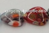 CLG581 16 inches 16*16mm heart lampwork glass beads wholesale