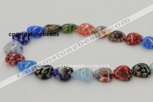 CLG581 16 inches 16*16mm heart lampwork glass beads wholesale