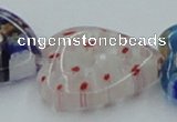 CLG584 16 inches 22*22mm heart lampwork glass beads wholesale