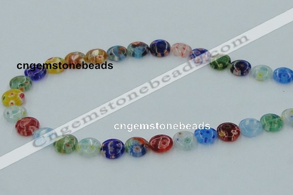 CLG587 16 inches 10mm flat round lampwork glass beads wholesale