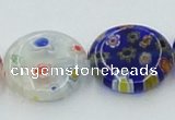 CLG588 16 inches 16mm flat round lampwork glass beads wholesale