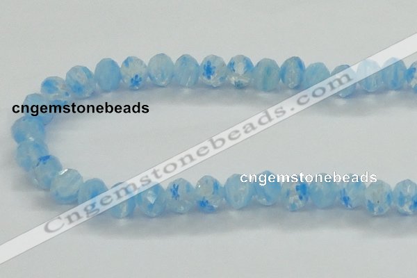 CLG59 15 inches 8*10mm faceted rondelle handmade lampwork beads