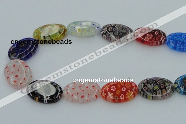 CLG591 16 inches 18*25mm oval lampwork glass beads wholesale