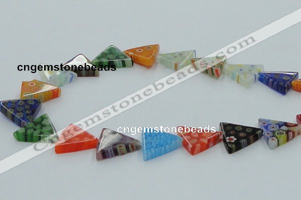 CLG594 16 inches 20*20mm triangle lampwork glass beads wholesale