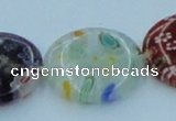 CLG596 16 inches 20mm flat round lampwork glass beads wholesale