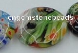 CLG597 16 inches 25mm flat round lampwork glass beads wholesale