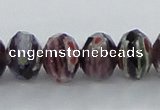 CLG60 15 inches 8*10mm faceted rondelle handmade lampwork beads