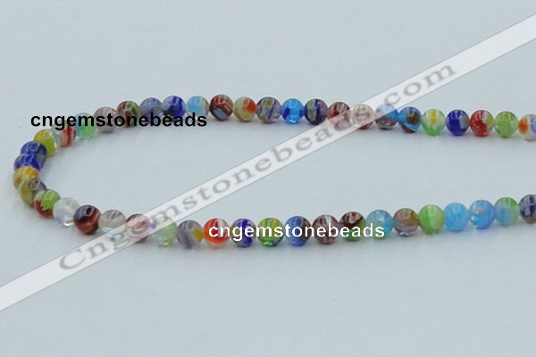 CLG600 16 inches 6mm round lampwork glass beads wholesale