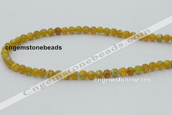 CLG601 16 inches 6mm round lampwork glass beads wholesale