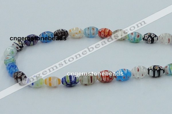 CLG609 5PCS 16 inches 8*12mm rice lampwork glass beads wholesale