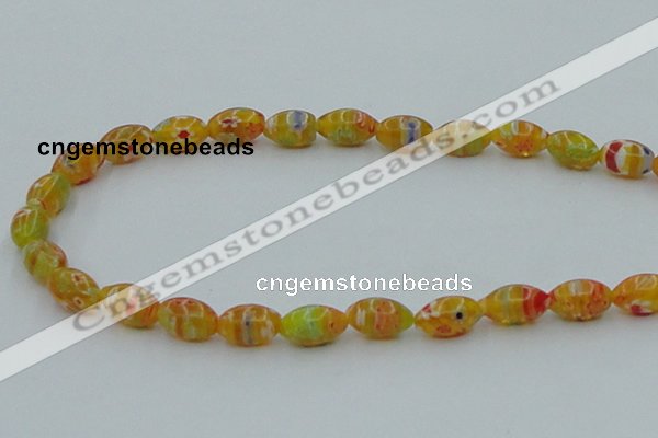 CLG610 5PCS 16 inches 7*12mm rice lampwork glass beads wholesale