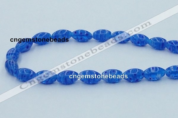 CLG616 3PCS 16 inches 10*16mm rice lampwork glass beads wholesale