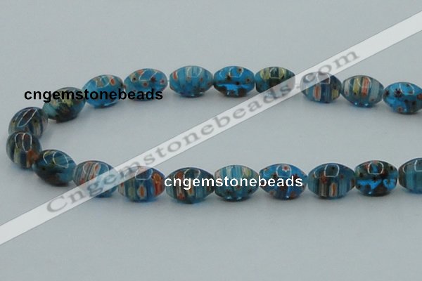 CLG617 3PCS 16 inches 10*16mm rice lampwork glass beads wholesale