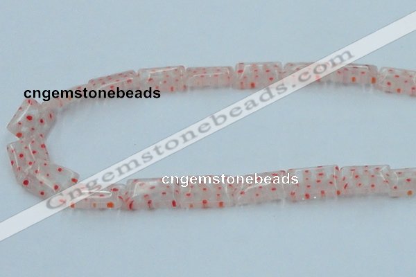 CLG619 5PCS 16 inches 10*14mm rectangle lampwork glass beads wholesale