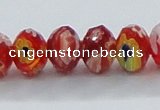 CLG63 15 inches 8*10mm faceted rondelle handmade lampwork beads