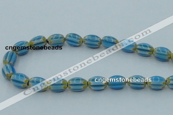 CLG635 5PCS 16 inches 10*14mm oval lampwork glass beads wholesale