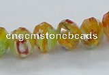 CLG64 15 inches 8*10mm faceted rondelle handmade lampwork beads