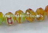 CLG64 15 inches 8*10mm faceted rondelle handmade lampwork beads