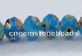 CLG65 15 inches 8*10mm faceted rondelle handmade lampwork beads
